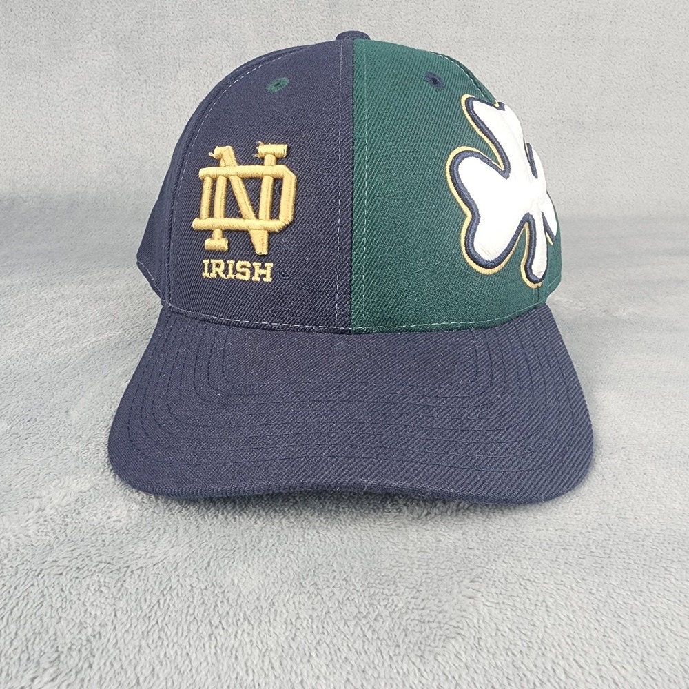 Vintage Notre Dame Fighting Irish Hat Size 8 Shamrock Twins Enterprise Fitted - Picture 2 of 7